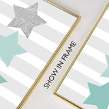 Mint Green Stars Design: Baby Name Posters for Nursery