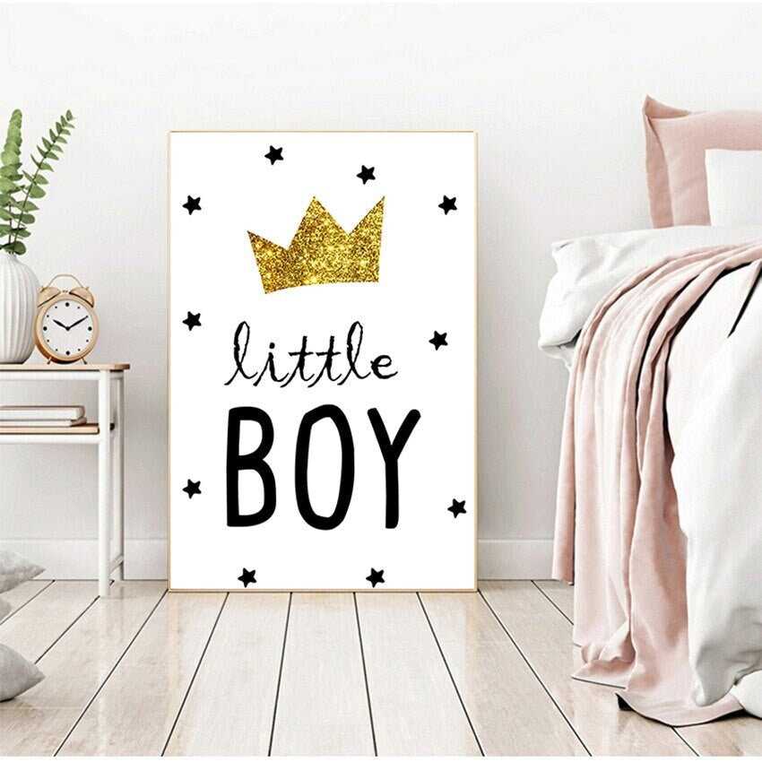 Little Baby Boy Poster - Panda Poster for Nursery Décor