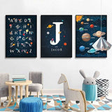Space Personalized Baby Name Poster - Nursery Wall Decor