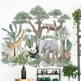 Décalcomanies murales d’arbres forestiers - Décor de pépinière d’animaux forestiers