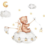 Cute Bear Wall Stickers | Baby Boys Room Wall art | Baby Boy Room Bedroom Nursery Decor