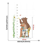 Big Brown Bear Height Ruler Wall Stickers for kids Room | Baby Nursery Wall Decals Children Bedroom