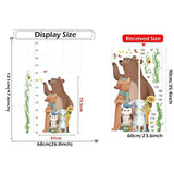Big Brown Bear Height Ruler Wall Stickers for kids Room | Baby Nursery Wall Decals Children Bedroom
