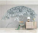 Von der Natur inspirierte Weidenbaum-3D-Tapete für stilvolle Innenräume