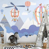 Air Balloons Travelling - Kids Room Wallpaper