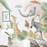 Jungle Animals Wall Decal Nature Theme for Kids Rooms