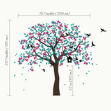Tree With Birds Decal Wall Stickers | Huge Tree Removable Vinyl Wall Decals