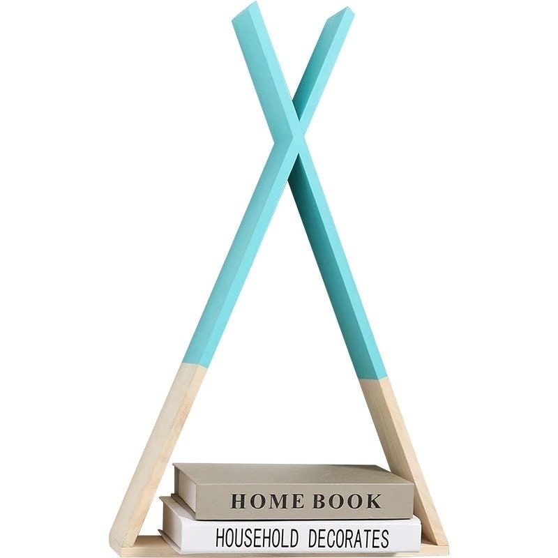 Triangle Shelf for Kids Baby Room | Wooden Triangle Storage Rack | Wall Mounted Shelf