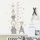Animals Theme Height Ruler Decal | Measurement Chart