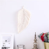 Woven Leaf Tapestry for Wall | Fiber Art for Wall | Living Room Wall Hanging Decor