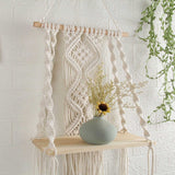 Woven Tapestry Shelf for Wall - Macrame Shelf