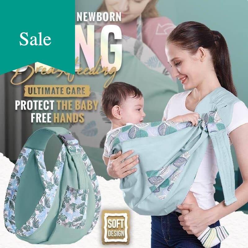 Baby Wrap Carrier | Newborn Sling Dual Use | Infant Nursing Cover | Carrier Mesh Fabric Breastfeeding