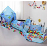 Kids Playpen Crawling Tunnel Play | Tent House Ball Pit Pool Tent 3 In 1 | Children Toy Ball Pool Ocean Ball Set