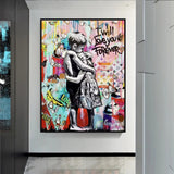 Banksy I will Love you forever Canvas Wall Art