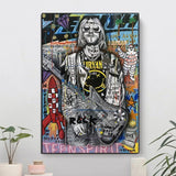 Kurt Cobain Singer Canvas Wall Art
