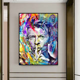 David Bowie Singer Famous Wall Canvas Art Wall Hanging