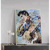 Elvis Presley Singer Portrait Abstrakte Zeitschrift Wandkunst