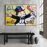 Alec Monopoly Magic Art: Millionaire Canvas Print