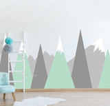 Sticker mural montagnes : élégant et facile à appliquer.